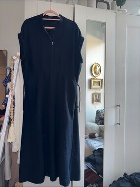 COS Dark Navy Dress with Front Zip Sz 12
